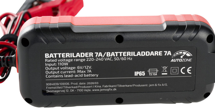 Batterilader 7A/6-12 V - AutoZone